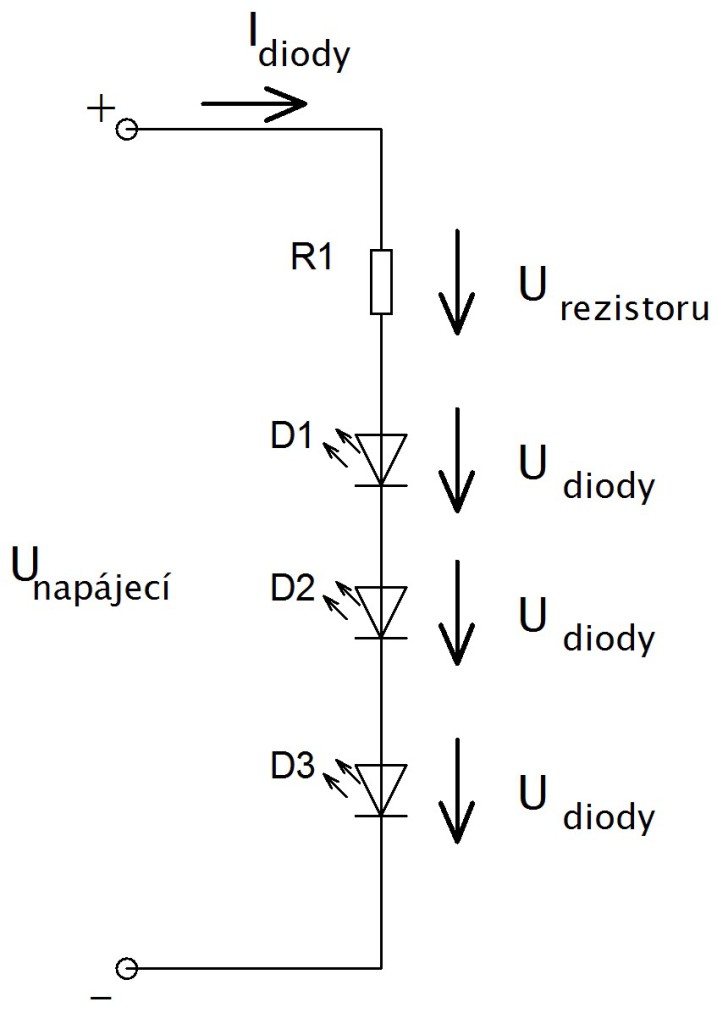 více diod s rezistorem